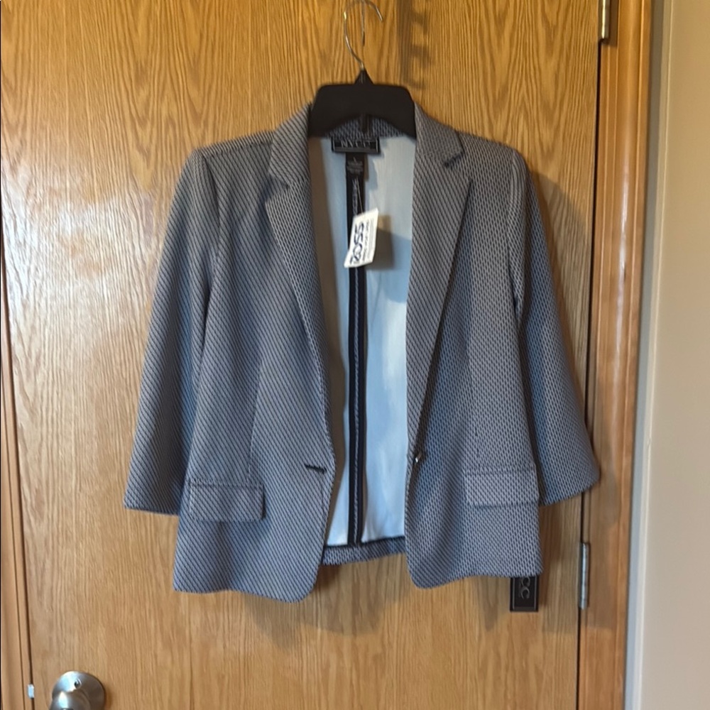 NYC Gray Blazer Tailored Suit Jacket